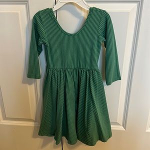Alice + Ames girls dress, Green pin stripe, size 5